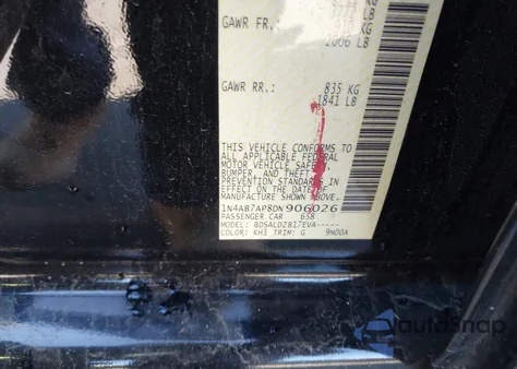 2013 Nissan Sentra Sv z USA, uszkodzony, nr VIN 1N4AB7AP8DN906026